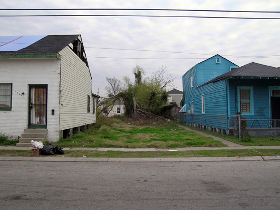 An empty lot in the Central City neighborhood.